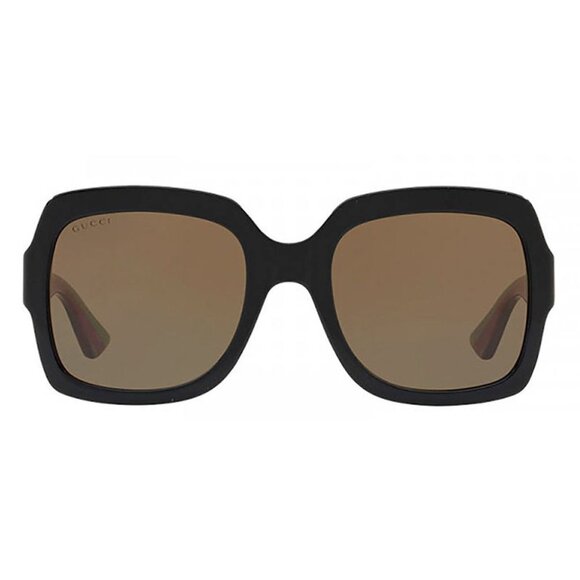 NEW GUCCI SUNGLASSES GUCCI GG0036SN 002 BLACK/GREEN/BROWN EYEWEAR - Picture 2 of 4